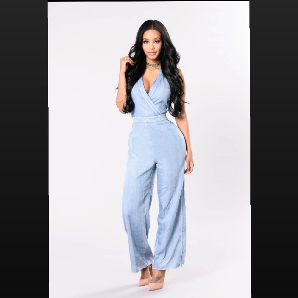 Fashion Nova Denim Jumpsuit